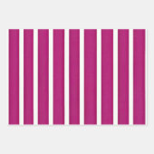 Modern Magenta Black White Bold Stripes Inpakpapier Vel (Voorkant)