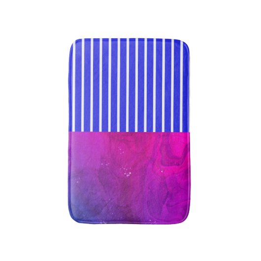 Modern Magenta Blue Badmat (Voorkant Verticaal)