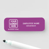 Modern Magenta Custom Business Name Tag (In situ)
