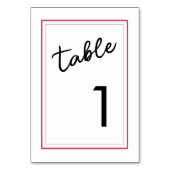 Modern Magenta en Black Minimal Wedding Kaart (Voorkant)