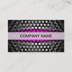 Modern Magenta en grijs Hexagons Patroon Visitekaartje