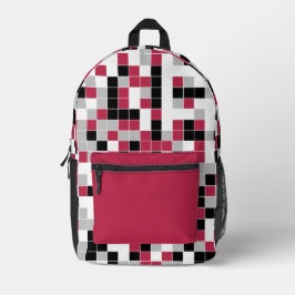 Modern Magenta Geometric Pattern Bedrukte Rugzak