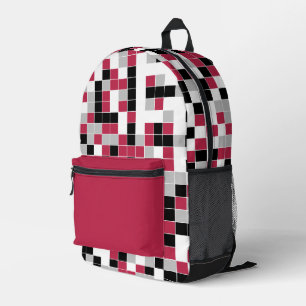 Modern Magenta Geometric Pattern Bedrukte Rugzak