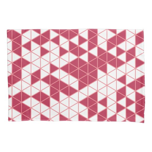 Modern Magenta Geometric Pattern Kussensloop (Voorkant-Links)