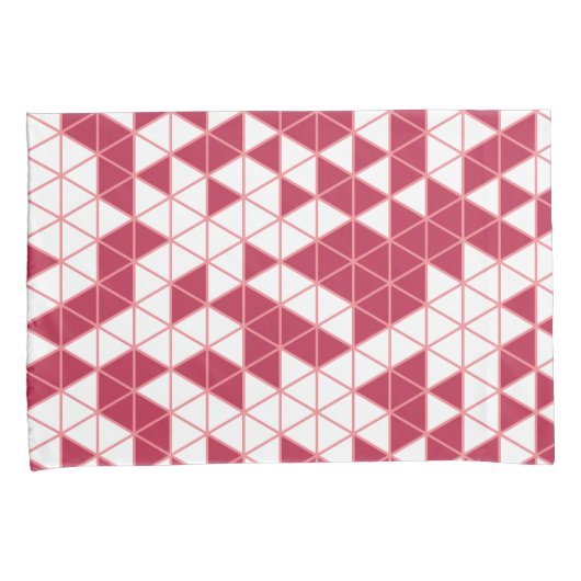 Modern Magenta Geometric Pattern Kussensloop (Voorkant-Rechts)