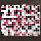 Modern Magenta Geometric Pattern Sherpa Deken