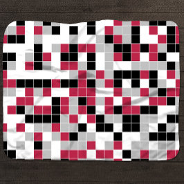 Modern Magenta Geometric Pattern Sherpa Deken