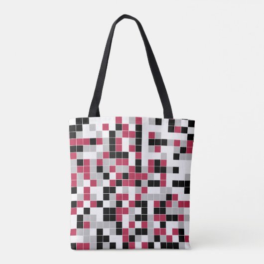 Modern Magenta Geometric Tote Bag (Achterkant)