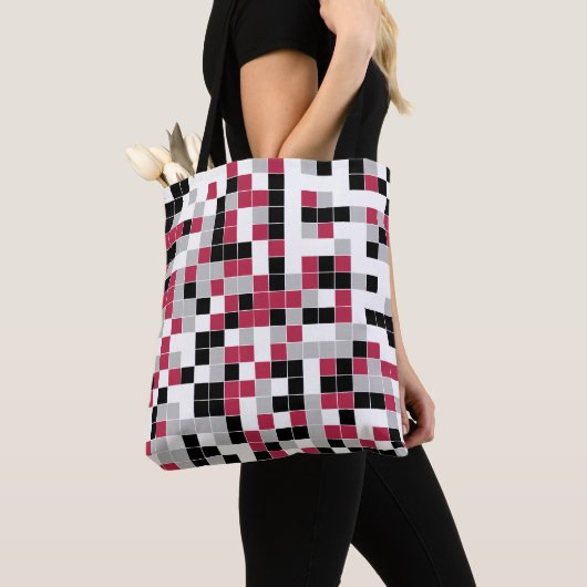 Modern Magenta Geometric Tote Bag (Dichtbij)