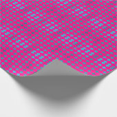Modern Magenta Metallic Blauwgroen Floral Pattern Cadeaupapier (Hoek)