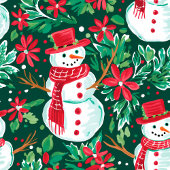 Modern magenta red preppy Christmas table runner Medium Tafelloper