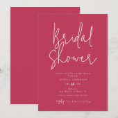 Modern magenta roze Vrijgezellenfeest Kaart (Voorkant / Achterkant)