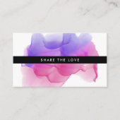 Modern Magenta Waterverf Blot | Verwijzing Kaart (Voorkant)