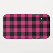 Modern Magenta zwart geplakt patroon Case-Mate iPhone Case (Achterkant (horizontaal))