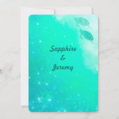 Modern Magical Ocean Beach bruiloft uitnodigt Kaart (Achterkant)