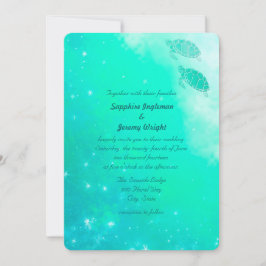 Modern Magical Ocean Beach bruiloft uitnodigt Kaart