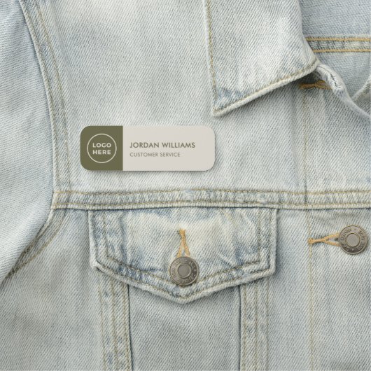 Modern Magnetisch Bedrijf Logo Personeelsnaam Tag (In situ)