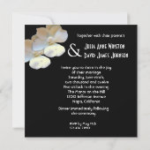 Modern Magnolia Blossom Wedding Uitnodiging (Achterkant)