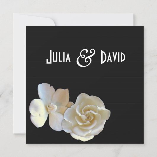 Modern Magnolia Blossom Wedding Uitnodiging (Voorkant)
