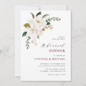 modern magnolia burgundy - repetitief diner kaart (Voorkant)