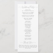 Modern Magnolia Chic Zwart Wit Huwelijksprogramma (Achterkant)