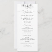 Modern Magnolia Chic Zwart Wit Huwelijksprogramma (Voorkant)