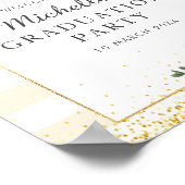 Modern magnolia floral afstuderen welkomstteken poster (Hoek)