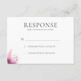 Modern Magnolia WEdding Response RSVP Kaartje