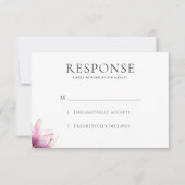 Modern Magnolia WEdding Response RSVP Kaartje (Voorkant)