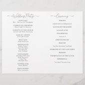 Modern Magnolia Zwart Wit Classy Trouwprogramma (Achterkant)