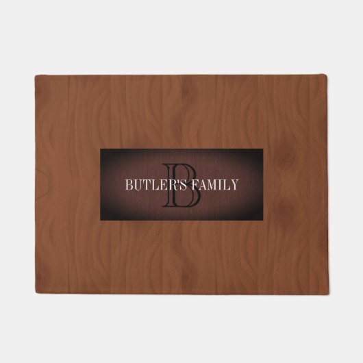 Modern Mahonie rood hout Deurmat (Voorkant)