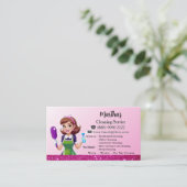 Modern Maid House Cleaning housekeeping Service Visitekaartje (Staand voorkant)