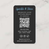 Modern Maid House Cleaning Services Housekeeping Visitekaartje (Achterkant)