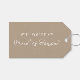 Modern Maid of Honor Label Cadeaulabel