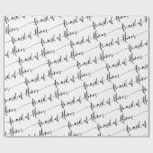 Modern Maid of Honor Wrapping Paper in Black White Cadeaupapier (Vlak)