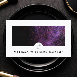 Modern Make-up Artiest Minimalistisch Gezicht Logo Visitekaartje