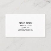 Modern Make-up Artist Visitekaartje met borstel (Achterkant)