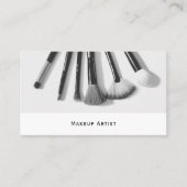 Modern Make-up Artist Visitekaartje met borstel (Voorkant)