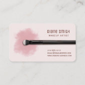 Modern Make-up Artist Visitekaartje met borstel (Achterkant)