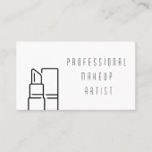 Modern make-up: artistiek wit en zwart visitekaartje (Voorkant)