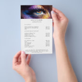 Modern, Make-up Foto Glitter Salon Prijslijst  Flyer (Hand)