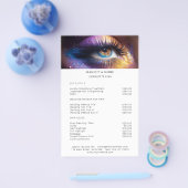 Modern, Make-up Foto Glitter Salon Prijslijst  Flyer (Enkel)