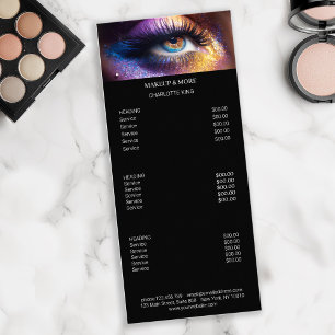 Modern, Make-up Foto Salon Prijslijst Rack Card Reclamekaart