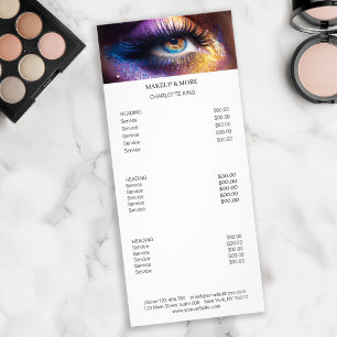 Modern, Make-up Foto Salon Prijslijst Rack Card Reclamekaart