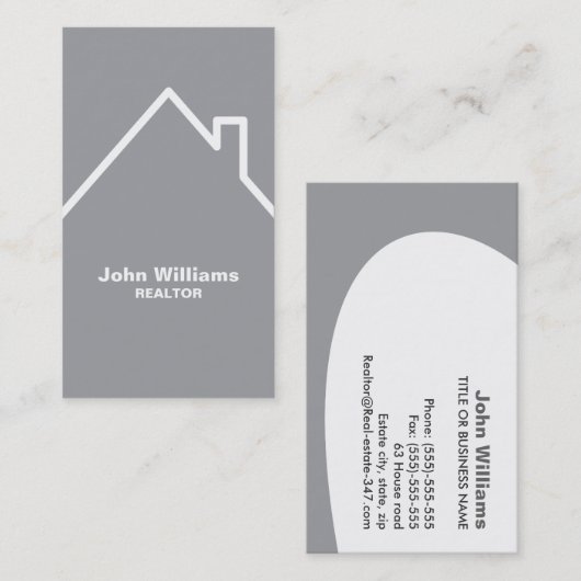 Modern makelaardij visitekaartje (Voorkant / Achterkant)