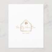 modern makelaarster voor onroerend goed voegt foto flyer (Achterkant)