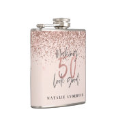 Modern maken 50 ziet er goed uit roos gouden glitt heupfles (Rechts)