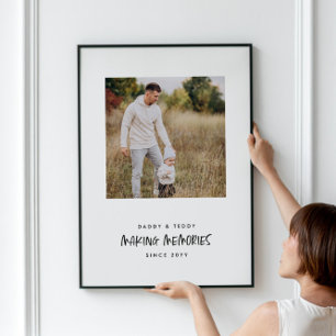 Modern maken herinneringen foto cadeau poster