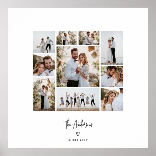 Modern maken herinneringen fotocollage cadeau poster (Voorkant)