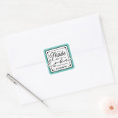 Modern Maken met Liefde Vierkant Label Sticker (Envelop)